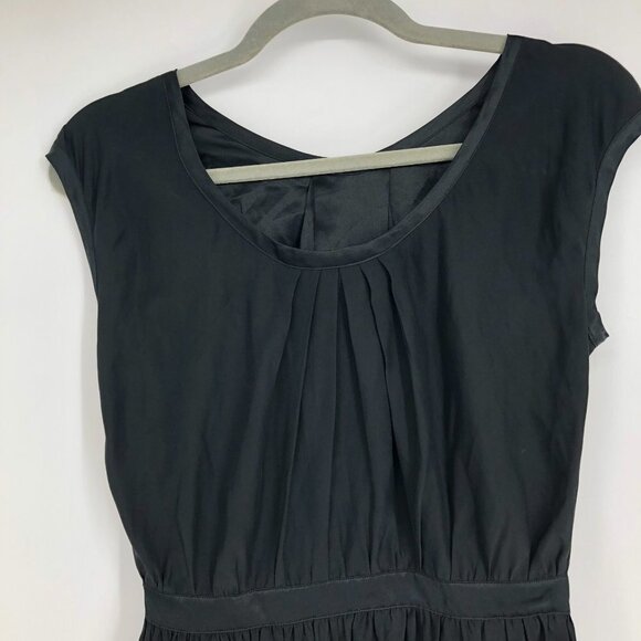 212 Collection Black 100% Silk flowy scoop Neck Mini Dress size 2 - Picture 9 of 15